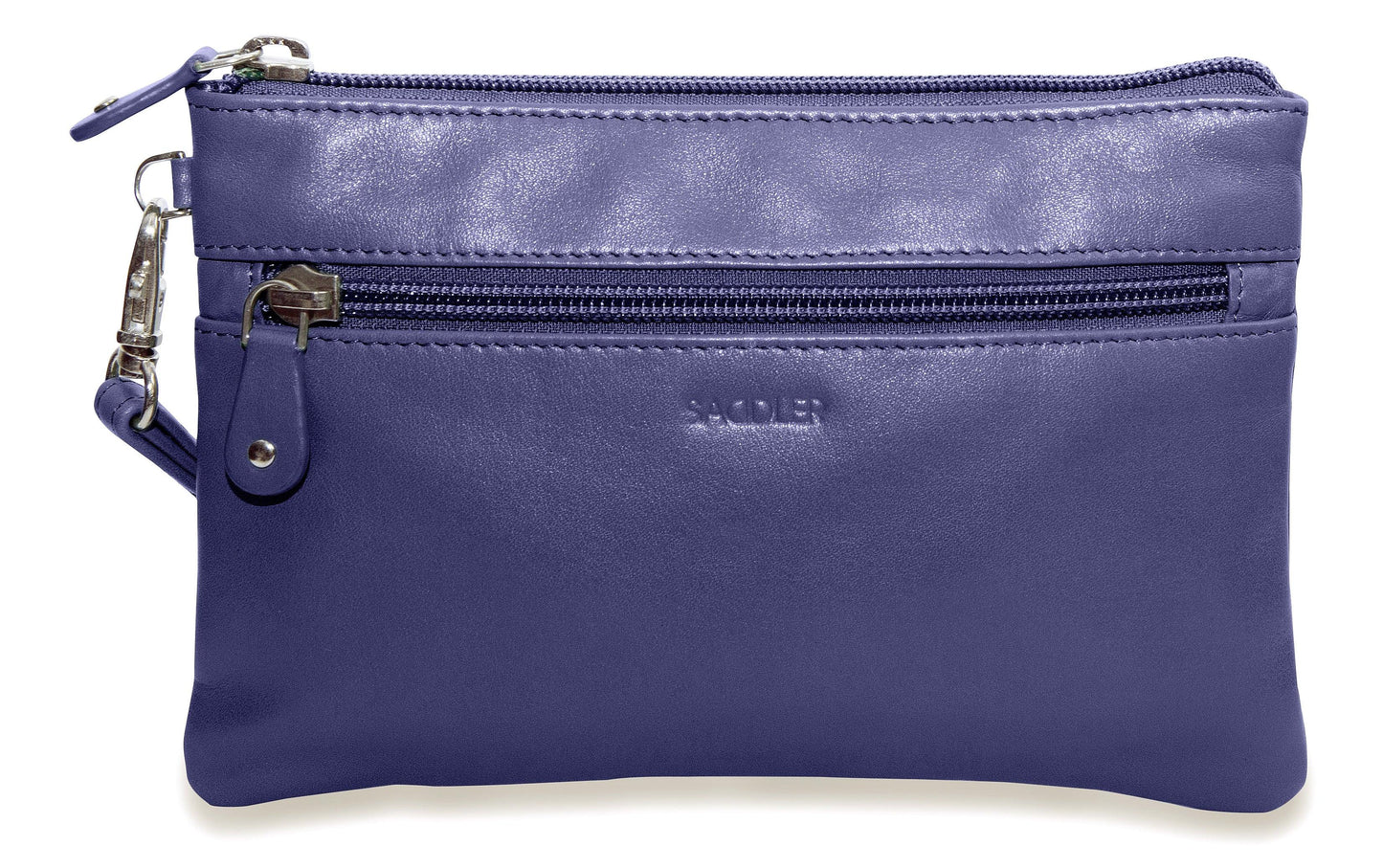 Saddler Real Leather Super Slim RFID Zip Wallet & Clutch