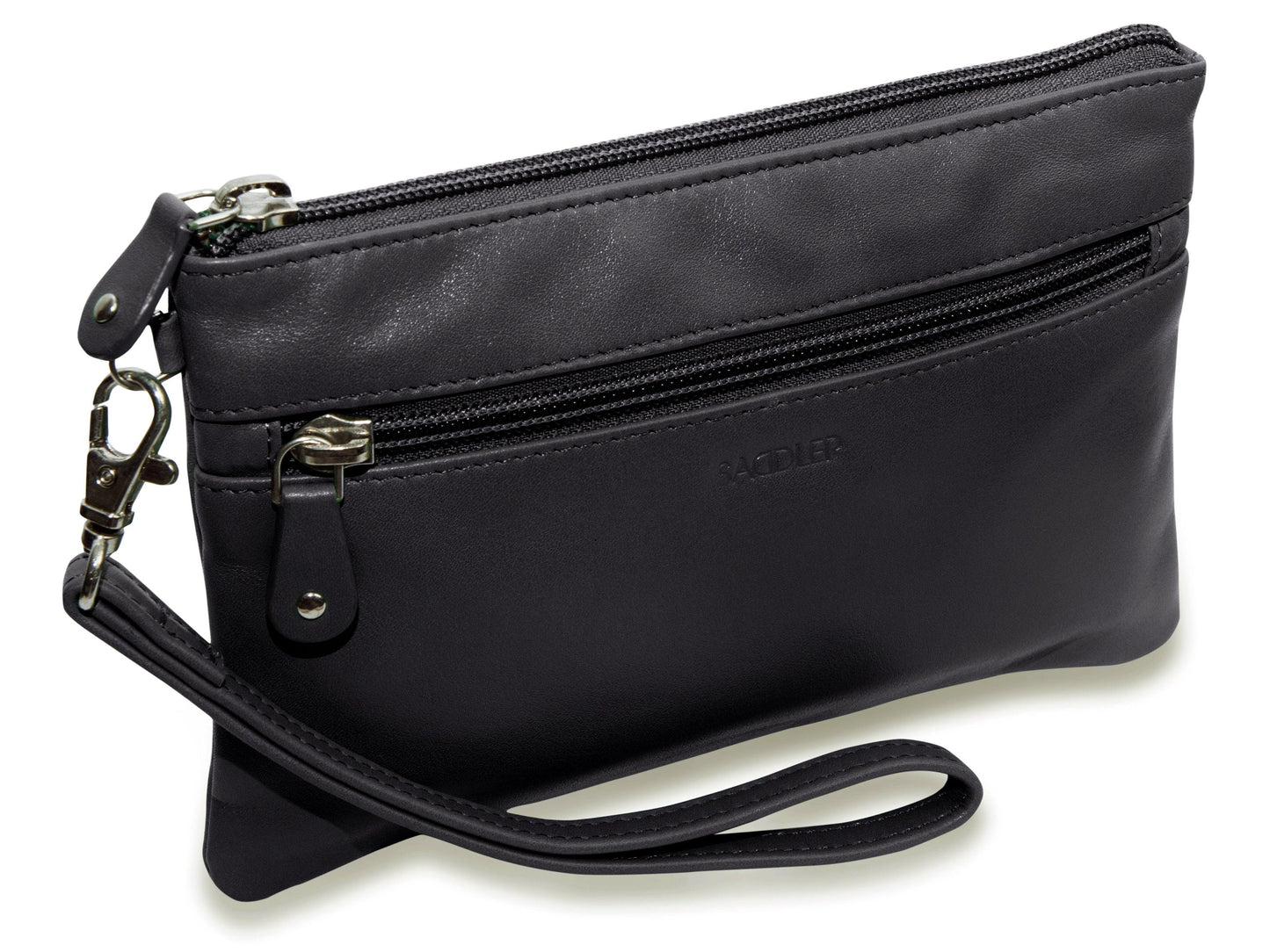 Saddler Real Leather Super Slim RFID Zip Wallet & Clutch