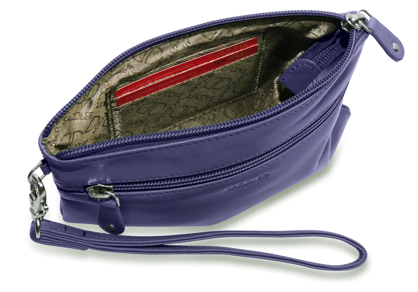 Saddler Real Leather Super Slim RFID Zip Wallet & Clutch