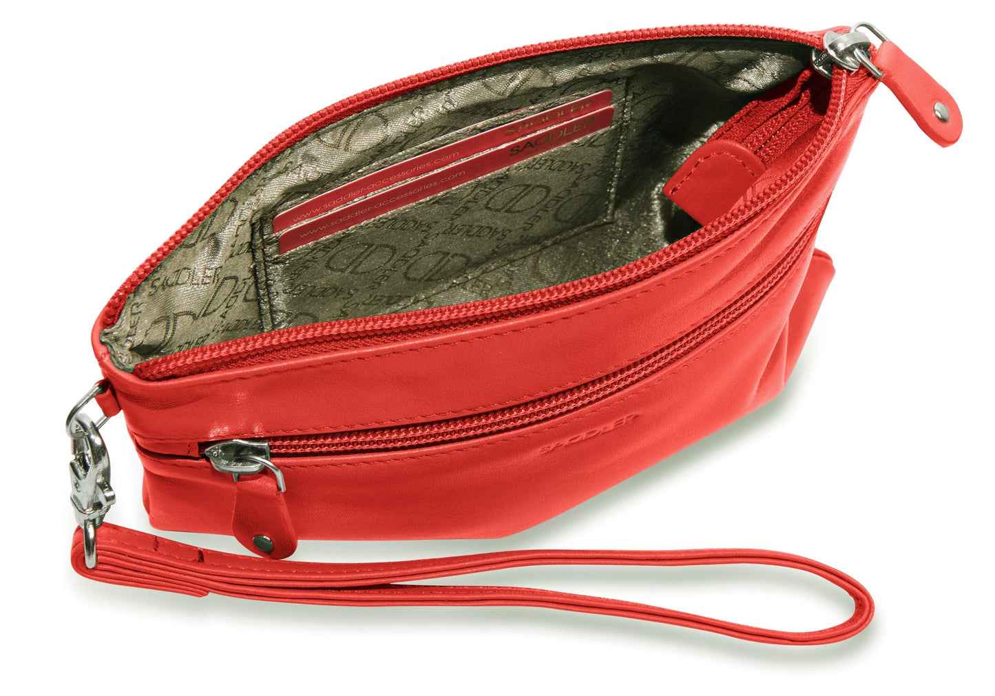 Saddler Real Leather Super Slim RFID Zip Wallet & Clutch