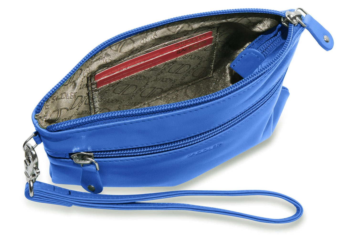 Saddler Real Leather Super Slim RFID Zip Wallet & Clutch