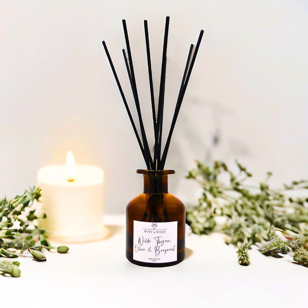 Thyme, Olive & Bergamot 120ml Reed Diffuser With 8 Reeds-0