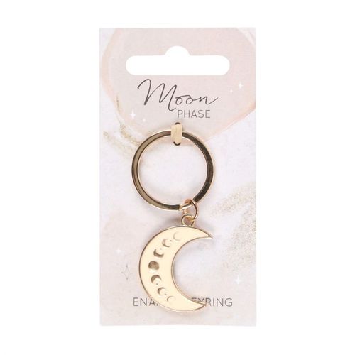 Moon Phase Crescent Enamel Keyring - Tiodhlac Studio