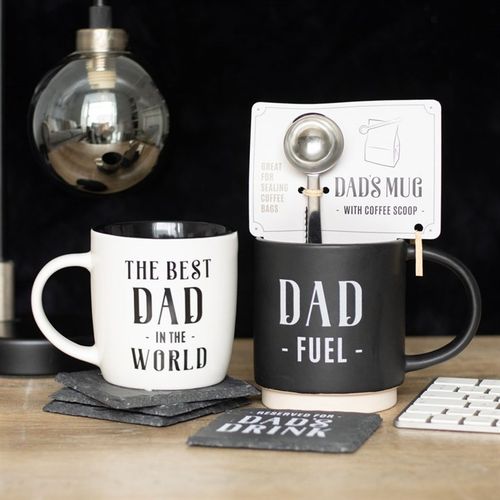 Dad Fuel Mug and Coffee Scoop Clip - Tiodhlac Studio