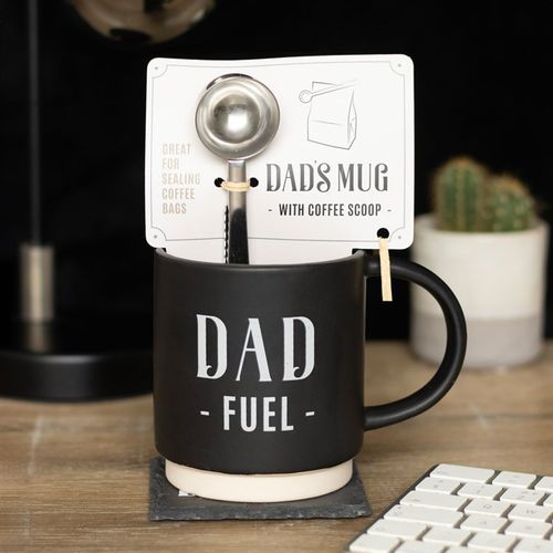 Dad Fuel Mug and Coffee Scoop Clip - Tiodhlac Studio