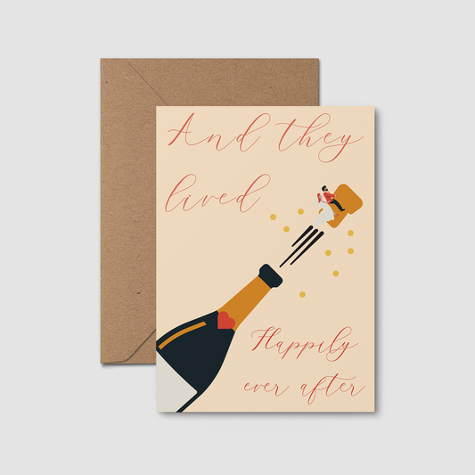 'And they lived happily ever after' Wedding Card