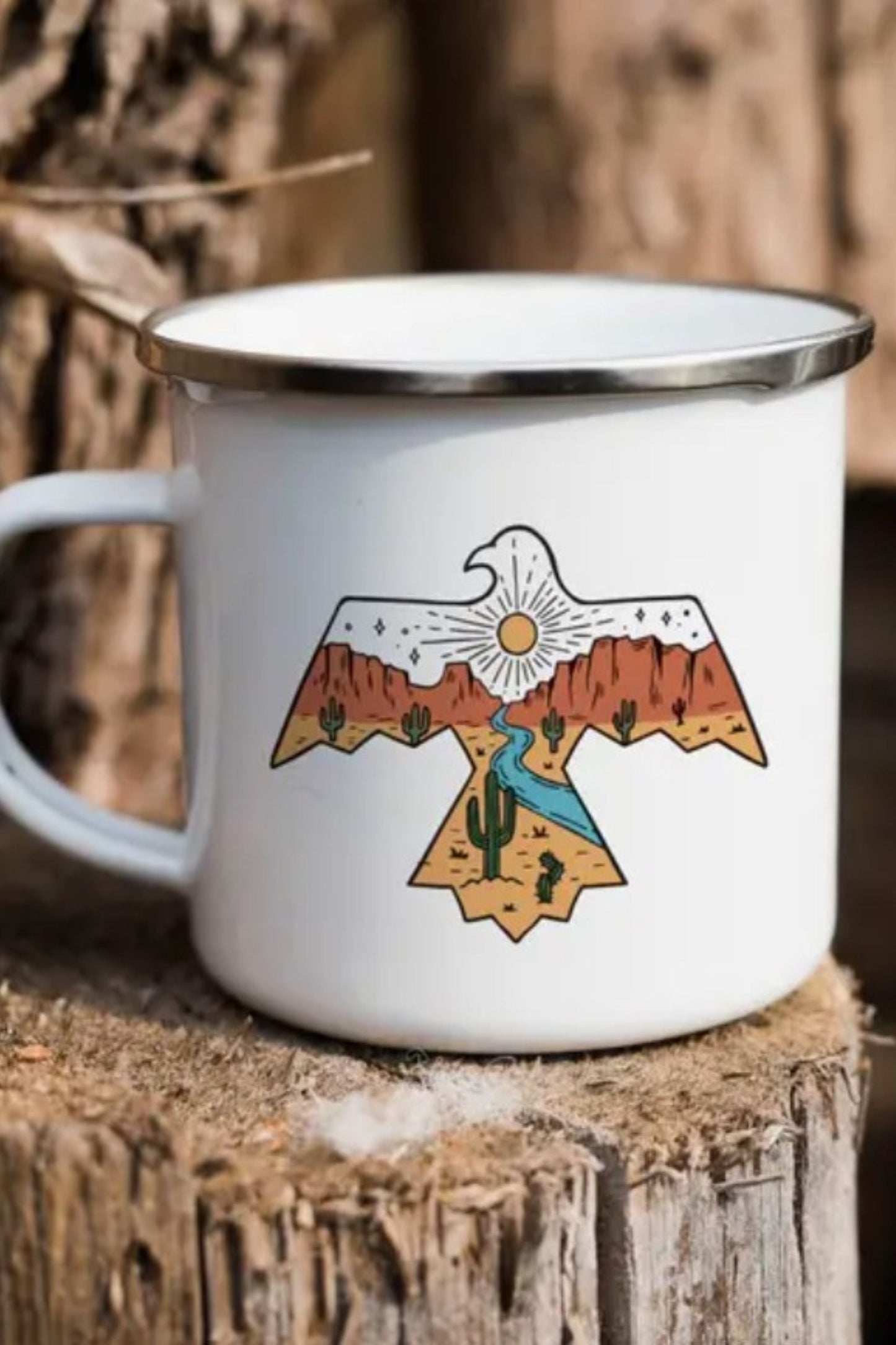 Wild West Thunderbird Metal Mug by Sovende Bjorn
