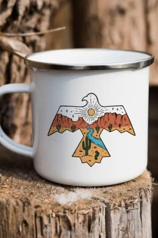 Wild West Thunderbird Metal Mug by Sovende Bjorn