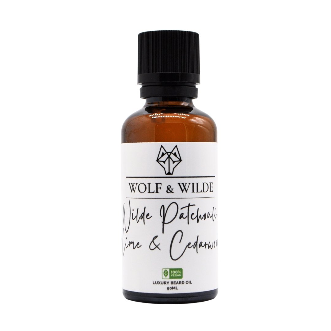 Wilde Patchouli, Lime & Cedarwood Luxury Beard Oil 50ML-0