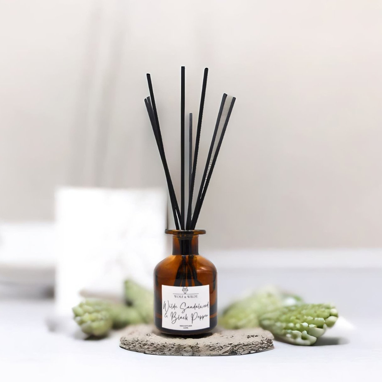 Wilde Sandalwood & Black Pepper 120ml Reed Diffuser With 8 Reeds-0